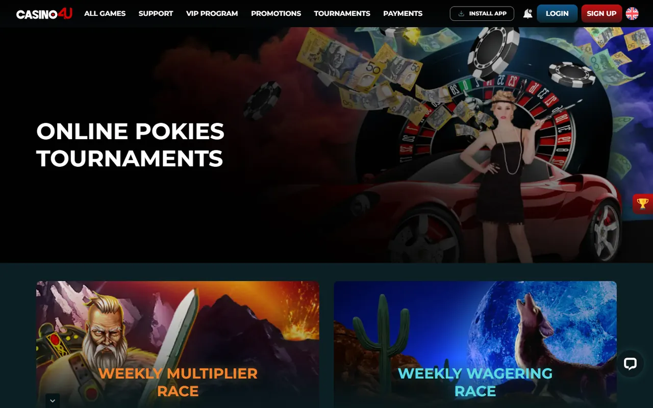 Casino4u tournaments screenshot